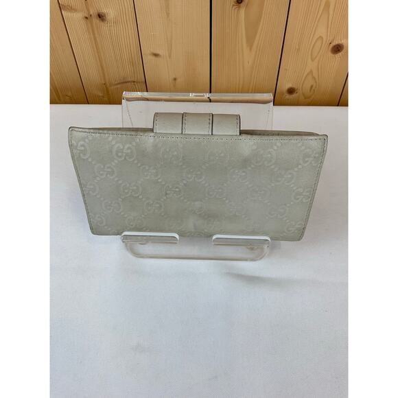 Gucci Cream Leather Logo Wallet, about 7 x 4"- SN 181668-0959 - Picture 2 of 6